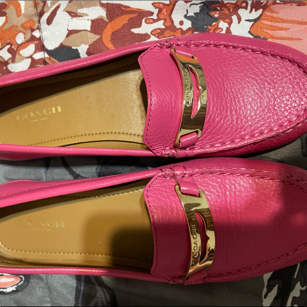Coach Pink Loafers  -Size 7